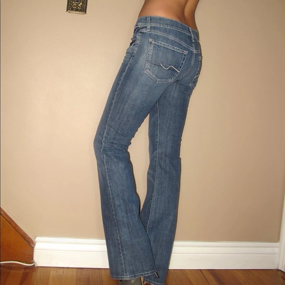 🆕 7 For All Mankind Bootcut Light wash Distressed Y2K Vintage Low Rise - Picture 7 of 8